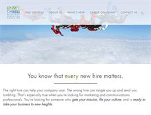 Tablet Screenshot of linseycareers.com